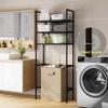 Estante de Almacenamiento para Baño Estante para Inodoro Lavadora Estante de Pie Sin Taladro Hogar Baño Almacenamiento para Baño