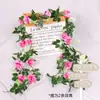 Enredadera de rosas de simulación ratán decorativo enredadera de flores de plástico enroscable interior flor artificial 10 especiales al por mayor