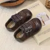 Zapatos Individuales Casuales Bajos de Princesa Brogue para Niñas, Suela Suave 2026, Estilo Nuevo Retro Primavera/Otoño, Versátiles, Versión Coreana