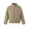 Chaqueta de diseño de nicho retro estilo japonés Rumeng, marca de moda con cuello alto para hombre y mujer, abrigo casual versátil de gran tamaño para otoño para parejas