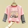 Camiseta Básica para Niña 2026 Nuevo Otoño Infantil Algodón Puro Moda Manga Larga Camiseta Casual para Niña Cuello Redondo