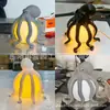 Lâmpada de Mesa Oceano Polvo Novo Produto Transfronteiriço Lâmpada de Mesa Decorativa Oceano Polvo Artesanato Impresso em 3D