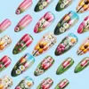 Adesivo de Unha Postiça Jardim de Tulipas Tipo Gota d'Água Manicure de Alta Qualidade Adesivo de Unha Venda Quente Transfronteiriça Adesivo de Unha Adesivo de Unha Usável