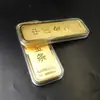 Muestras de Lingotes de Oro Simulados, Accesorios de Lingotes de Oro para Inversión, Muestras Decorativas de Exhibición de Oro Chapado en Cobre, Artículos Decorativos