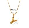 Collar con colgante de letra redonda y globo de fiesta de acero inoxidable chapado en oro de 18 quilates, ideal para mujeres que celebran internet.