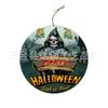 Pingente de decoração de festa de feriado para artesanato em madeira 70mm adereços do festival dos fantasmas lascas de madeira de Halloween 10/saco com corda de cânhamo