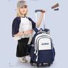 Pescado Natural Mochila Nueva para Niños Grado 3-6 Estudiante de Primaria Barra con Ruedas para Subir Escaleras Doble Propósito Mochila para Estudiante de Secundaria