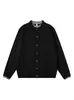 Chaqueta de punto con empalme de camisa a cuadros para hombre 2025 Otoño Nuevo Cardigan de punto casual holgado Tendencia