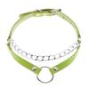Oye E-Commerce Transfronterizo Suministro Europeo y Americano Original Nuevo Punk Cadena a Juego Anillo con Forma de O de Doble Línea Collar de Piel Sintética