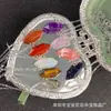 Shizhongbao Europeu e Americano Mais Vendido Amazon Venda Quente Cristal Pedra Semi-Preciosa Multimaterial K Branco Corrente Clavícula Pingente Atacado