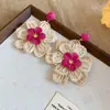 Brincos de Palha Estilo Férias de Verão na Beira-Mar com Design Único, Moda de Nicho, Brincos Estilosos e Distintos, Acessórios de Orelha Únicos Atacado