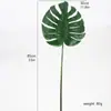 Planta Verde Artificial Hoja Individual de Monstera para Decoración de Hogar Interior, Pared de Plantas, Arreglo Floral de Boda, Hoja de Monstera Artificial