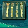 Marcador de metal Sanxingdui Scenic Spot Museu de estilo chinês Lembrança criativa e cultural em estilo antigo Caixa de presente para feriados