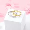 Anillo de mujer de plata esterlina S925 con apertura de bambú, fuente de belleza de borde plateado, fabricantes mayoristas, una generación de joyería