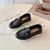 Zapatos de Cuero de Moda para Niñas, Zapatos de Princesa, Nuevos Zapatos Individuales Suaves de Primavera y Verano para Niños, Mocasines Británicos Negros para Niños Mayores