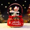 Adorno de Escritorio Bola de Cristal con Trineo de Santa Claus Transfronterizo Creativo Decoración Navideña Bola de Agua Luminosa Regalo para Niñas
