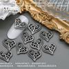 Joias de Arte de Unha Croheart Estilo Escuro Vintage Cruz de Metal Amor Personalidade Caveira Liga de Unha Acessórios de Diamante