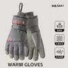 Luvas de Esqui de Inverno para Homens e Mulheres, Forradas com Lã, Espessadas, Quentes, para Exterior, Impermeáveis, à Prova de Vento, Resistentes ao Frio, Compatíveis com Tela de Toque, Adequadas para Ciclismo