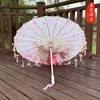 Guarda-chuva de Papel de Óleo Pétala Borla Clássico Meninas Dança Desempenho Adereços Dinastia Han Guarda-chuva de Fotografia Decoração Cheongsam Guarda-chuva Infantil