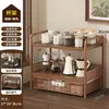 Prateleira de Armazenamento de Grande Capacidade Retrátil para Mesa Balcão de Bar Sala de Jantar Aparador Suporte para Xícaras de Café Copos de Água Prateleira de Armazenamento de Copos