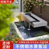 Adornos de Agua Corriente de Acero Inoxidable Fuentes de Agua Terminadas para Patio Palanganas de Piedra Palanganas de Paisajismo Circulante Fuentes con Chorro para Jardín Exterior