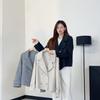 Oferta especial: Abrigo Premium de Lana Doble Cara para Mujer, Ropa de Abrigo de Lana de Corte Entallado
