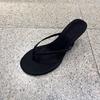 Chanclas Diarias para Mujer Verano Ropa de Exterior 2025 Nuevo Influencer de Internet Súper Calientes Antideslizantes Tanga Roja Tacón Grueso Sandalias de Tacón Alto