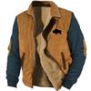Otoño e Invierno Explosiones Transfronterizo Chaqueta de Solapa Gruesa con Forro Polar para Hombre Abrigo Casual Moderno para Exterior Ropa de Algodón