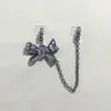 Alta retención de color diy accesorios de cristal colgante de copo de nieve cadena pulsera deslizante de terraplén de mariposa collar accesorios de cuerda hechos a mano