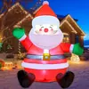Inflable de Santa Claus Navideño Transfronterizo de Amazon de 5 pies Saludando y Sonriendo Luz LED Adornos Decorativos Luminosos