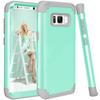 Capa protetora para celular Samsung S8 de silicone de PC de três peças à prova de choque e resistente a quedas, capa protetora simples para S8 Plus