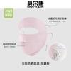 Mascarilla facial completa de seda de hielo con parasol extraíble y protección UV, fina y lavable, para mujer, de verano
