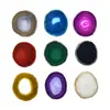Venta al por mayor de fábrica posavasos de pieza de ágata rodajas de piedra de ágata natural color joyería de pieza de ágata adornos de rodaja de ágata