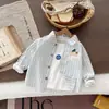 Nueva Camisa Linda~Otoño Niños Bebé Elegante Top de Manga Larga Camisa Linda Versátil Moda Casual Cuadros 1