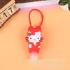 Desinfectante de Manos en Gel Portátil para Niños Tamaño Viaje Dibujo Animado Lindo Trapecio Sin Agua Funda de Goma Suave Doble Cara