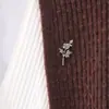Broche de Espiga de Trigo Tridimensional de Diseño Vintage para Hombres y Mujeres, Accesorio de Pin Doble Hoja para Cuello de Camisa de Traje