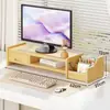Soporte para monitor de computadora, estante para pantalla, base para monitor de computadora de escritorio, organizador de escritorio de oficina