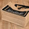 Bolsa de Serapilheira Bolsa de Mão Logo Personalizado Botão Retrô Bolsa de Juta Costura Tote Bolsa de Serapilheira Personalizada Atacado