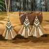 Estilo étnico bohemio atrapasueños pendientes de borla hechos a mano cadena para suéter colgante accesorios otoño e invierno