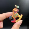 Fique Rico Imediatamente Chaveiro de Carro Pingente de Madeira Maciça Esculpida Corrente para Celular Pingente Decorativo de Arte do Signo do Cavalo do Zodíaco para Bolsa