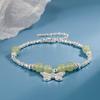Pulseira de borboleta de jade Hetian prata quebrada design nicho retrô nova garota chinesa imitação de jade alto senso presente de aniversário