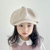 Boina infantil Outono Retro República da China Cor sólida Boné Meninos e Meninas Bebê Outono e Inverno Estilo Ocidental Usar Boné de Jornaleiro