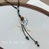 "Cipó de Galho Seco" Estilo Étnico Retrô Folha Borla Colar Personalidade Única Miçangas Corrente Longa para Suéter