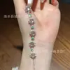 Atacado do Fabricante Pulseira de Prata S925 Xiaohongshu com Jade Natural Espuma d'Água Design Tendência Novo Estilo Chinês Luxo Leve para Mulheres
