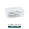 Aguja tipo T para fijar cabello de peluca caja de plástico aguja de posicionamiento de corte vertical para ropa aguja de metal de alta dureza para peinar