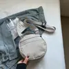 Bolsa Redonda Pequeña Nueva Otoño e Invierno 2024 Bolsa para Teléfono Celular Bolso de Hombro Cruzado Nylon para Mujer Moda Versátil Bolso Pequeño