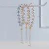 Original 0.8mm Pedra de Cristal Grande Multifacetada Estilo Chinês Étnico Dinastia Han Pulseira Combinando Não Desbota Fornecimento Atacado