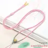 Colar Pingente Corda Nó de Abacaxi Dourado Corda Trançada de Jade Marca Buda de Jade Cordão para Pendurar no Pescoço Fecho Seguro Feito à Mão Cordão para Homens e Mulheres