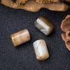 Acessórios DIY atacado seda marrom natural seda vermelho-chama ágata barril contas contas