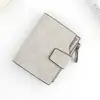 Billetera Nueva para Mujer Corta con Cierre de Cremallera y Hebilla Gran Capacidad Múltiples Ranuras para Tarjetas Billetera Pequeña Esmerilada Billetera Billetera para Mujer